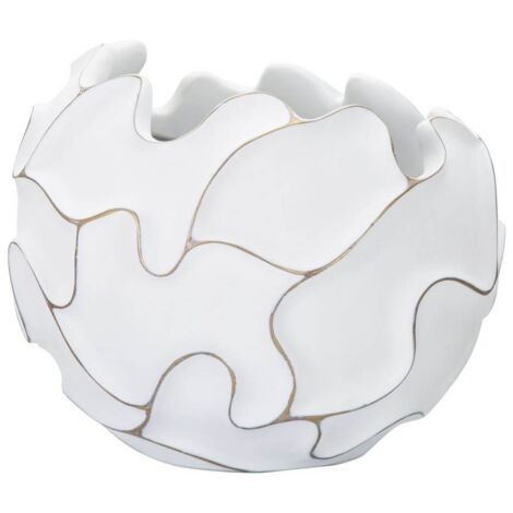 Vaso Resina Decorato cm Ø 44X37 - GASPEAU LINES (1/5)