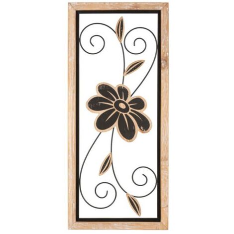 PANNELLO IN FERRO E LEGNO KOMAN -A- CM 26X2,5X60