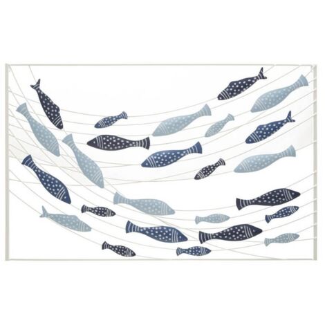 Decorazione Parete Muro Pesci cm 96,5X1,5X61 - PESCI