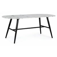Tavolino Bianco Moderno da Interno 110x50 cm - FREYA