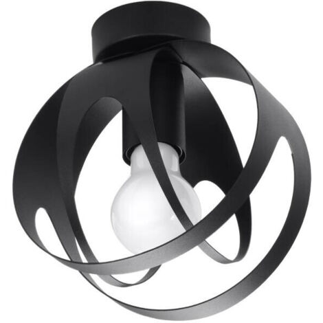 Sollux Lighting Tulos Semi Plafonnier, Noir, 1x E27 (1/5)