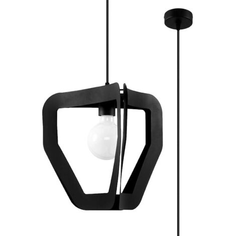 Sollux TRES Lampe à suspension moderne en fil de fer noir E27 (1/5)