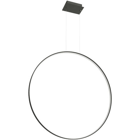 Lampe suspendue lampe de table à manger anneau LED noir lampe de salon (1/5)