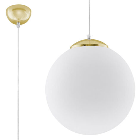 Suspension Ugo acier, verre 1xE27 Sollux