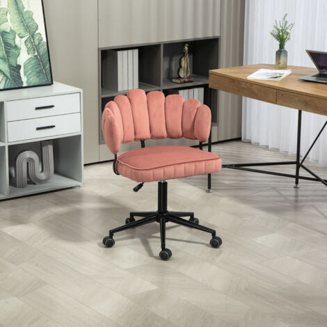 Chaise de bureau,chaise pivotante en velours avec pieds dorés,réglable
