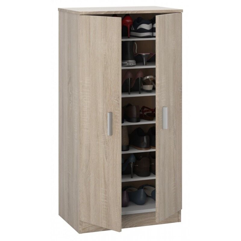 Mobile Scarpiera salvaspazio sei ripiani rovere cm 55 x 36 x 108 h