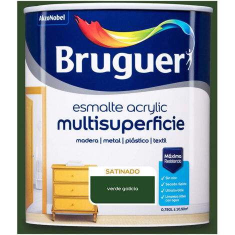 Esmalte Acrylico Multisuperficie Satinado Verde Galicia 0,750L 5057506 BRUGUER