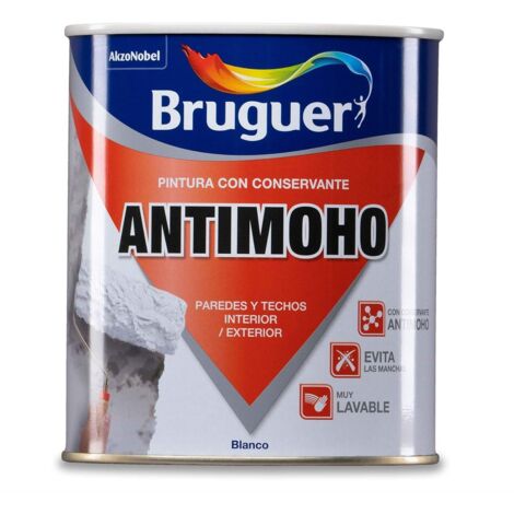 Bruguer Pintura con Conservante Antimoho Mate Blanco 750 ml