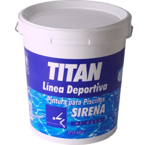 Titan Piscinas Sirena Pintura al agua Mate Azul Oceano 4 L