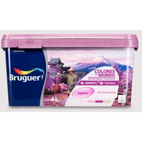 Bruguer Colores del Mundo Pintura para paredes monocapa Japón Matiz de Violeta 4 L