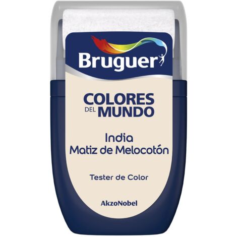 Bruguer Tester Colores del Mundo Pintura para paredes monocapa India matiz de Melocotón 30 ml