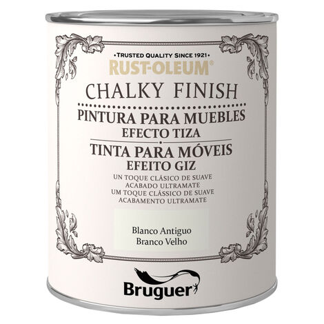Rust-Oleum Bruguer Chalky Finish pintura para muebles Blanco Antiguo 750ml