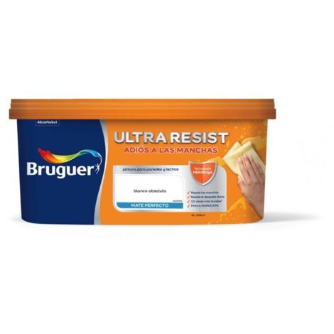 Bruguer ULTRA RESIST Pintura para paredes ultra lavable Blanco Absoluto 4L