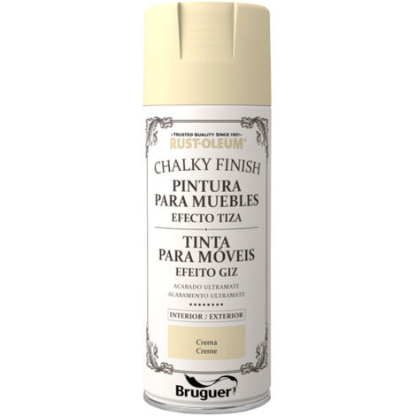 Rust-Oleum Bruguer Chalky Finish pintura para muebles en spray Crema 400 ml