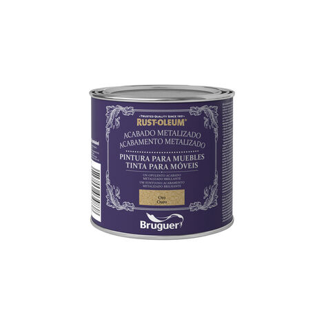 Rust-Oleum Bruguer Pintura para Muebles Metalizada Oro 500 ml