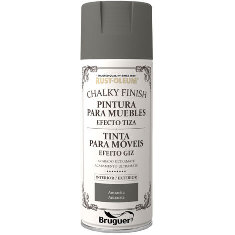 Rust-Oleum Bruguer Chalky Finish pintura para muebles en spray Antracita 400 ml