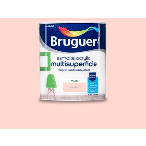 Bruguer Acrylic Multisuperficie Esmalte al agua Mate Rosa Pastel 750 ml