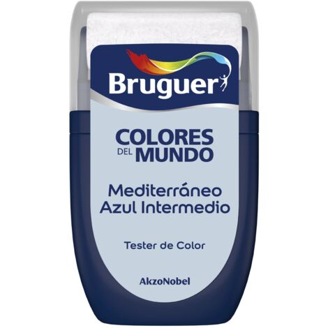 Bruguer Tester Colores del Mundo Pintura para paredes monocapa Mediterráneo Azul Intermedio 30 ml