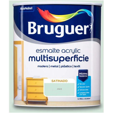 Bruguer Acrylic Multisuperficie Esmalte al agua Satinado Mint 750 ml