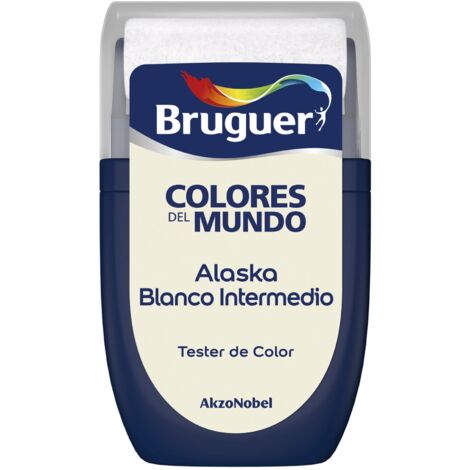 Bruguer Tester Colores del Mundo Pintura para paredes monocapa Alaska Blanco Intermedio 30 ml