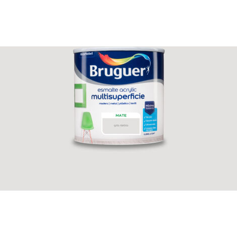 Bruguer Acrylic Multisuperficie Esmalte al agua Mate Gris Niebla 250 ml