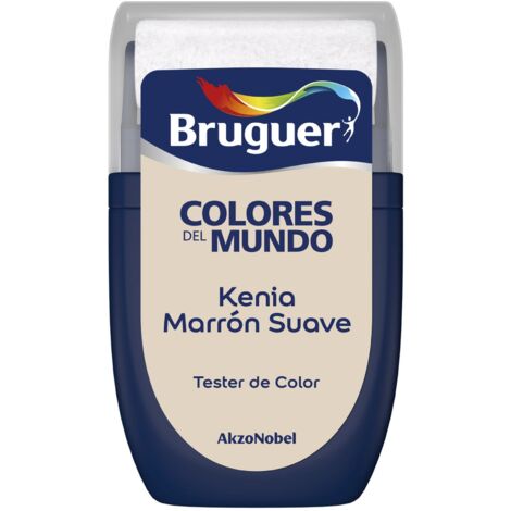 Bruguer Tester Colores del Mundo Pintura para paredes monocapa Kenia Marrón Suave 30 ml