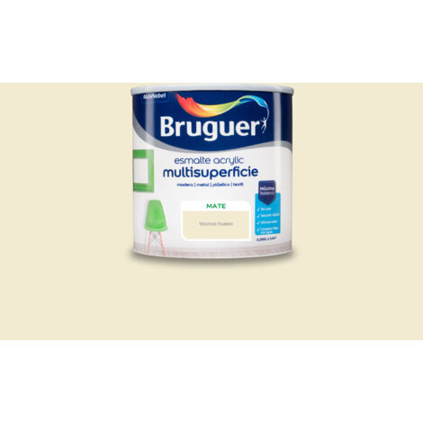 Bruguer Acrylic Multisuperficie Esmalte al agua Mate Blanco Hueso 250 ml