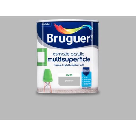 Bruguer Acrylic Multisuperficie Esmalte al agua Mate Gris Ceniza 750 ml