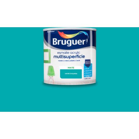 Bruguer Acrylic Multisuperficie Esmalte al agua Mate Verde Turquesa 250 ml