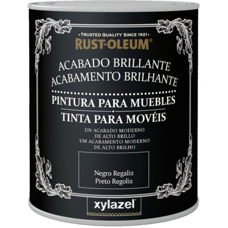 Rust-Oleum Bruguer Pintura para Muebles Brillante Negro Regaliz 750 ml (1/2)
