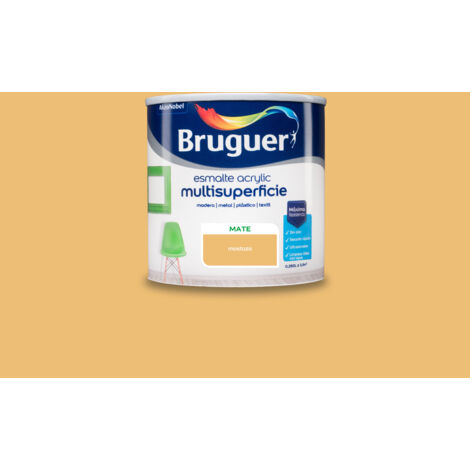 Bruguer Acrylic Multisuperficie Esmalte al agua Mate Mostaza 250 ml