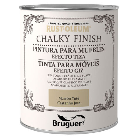 RUST-OLEUM CHALKY FINISH MUEBLES MARRON YUTE 0,750L 5397544 BRUGUER