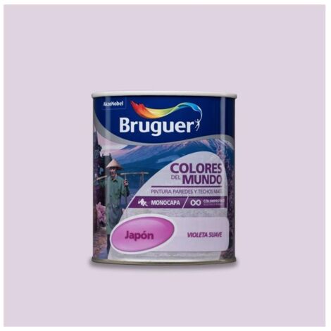 Bruguer Colores del Mundo Pintura para paredes monocapa Japón Violeta Suave 750 ml