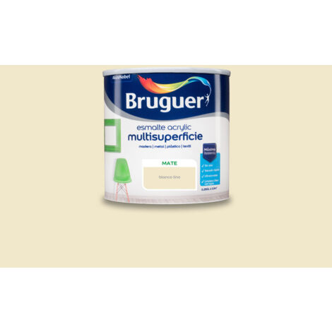 Bruguer Acrylic Multisuperficie Esmalte al agua Mate Blanco Lino 250 ml