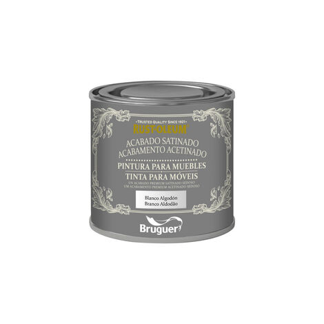 Rust-Oleum Bruguer Pintura para Muebles Satinado Blanco Algodón 125 ml