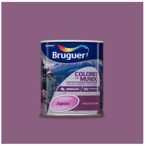 Bruguer Colores del Mundo Pintura para paredes monocapa Japón Violeta Natural 750 ml