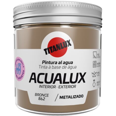 Titanlux Acualux pintura acrílica multiadherente Metalizado Bronce 75 ml