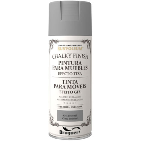 Rust-Oleum Bruguer Chalky Finish pintura para muebles en spray Gris Invernal 400 ml