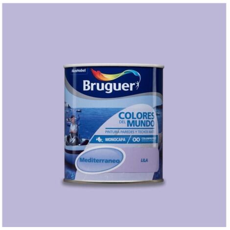 Bruguer Colores del Mundo Pintura para paredes monocapa Mediterráneo Lila 750 ml