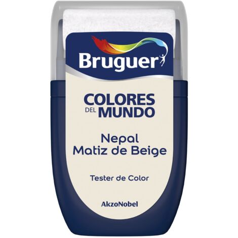 Bruguer Tester Colores del Mundo Pintura para paredes monocapa Nepal Matiz de Beige 30 ml