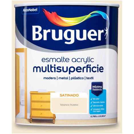 Bruguer Acrylic Multisuperficie Esmalte al agua Satinado Blanco Hueso 750 ml