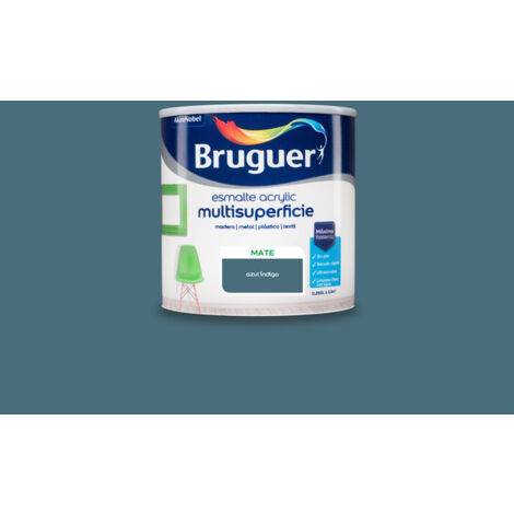 Bruguer Acrylic Multisuperficie Esmalte al agua Mate Azul Indigo 250 ml