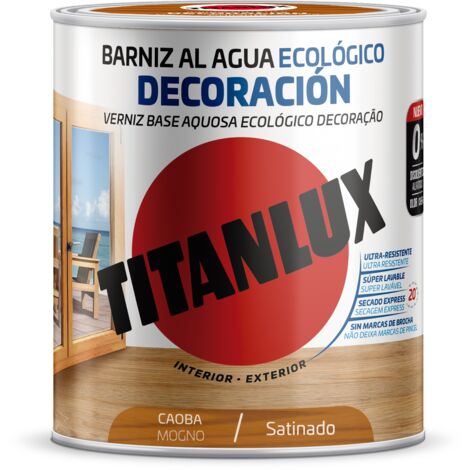 Titanlux Barniz Ecológico al agua Satinado Caoba 750 ml