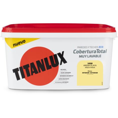 Titanlux Cobertura Total pintura para paredes Arena Playa 4L