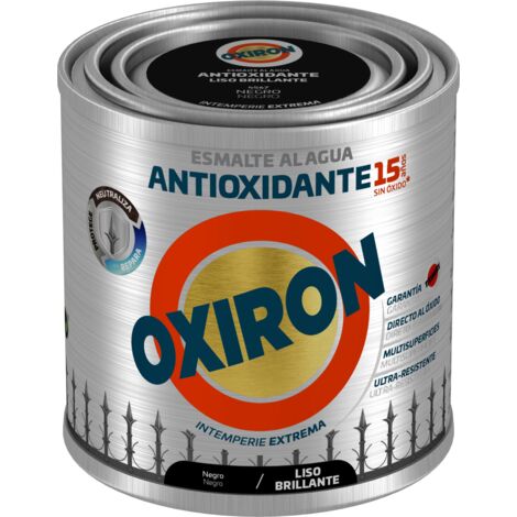 Oxiron Esmalte antioxidante al agua Brillante Negro 250 ml