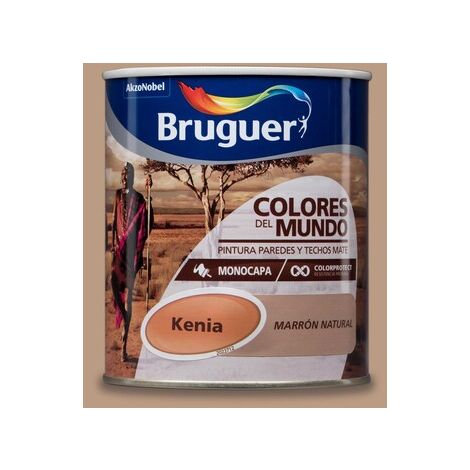 Bruguer Colores del Mundo Pintura para paredes monocapa Kenia Marrón Natural 750 ml
