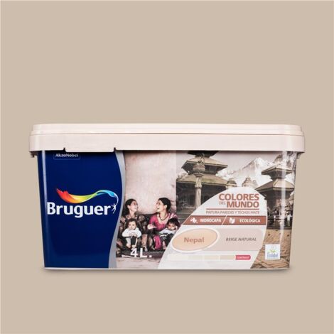 Bruguer Colores del Mundo Pintura para paredes monocapa Nepal Beige Natural 4 L