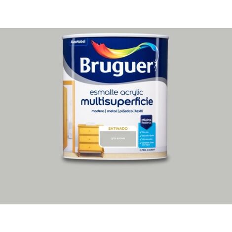 Bruguer Acrylic Multisuperficie Esmalte al agua Satinado Gris Suave 750 ml