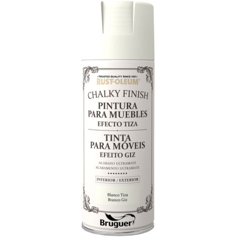 Rust-Oleum Bruguer Chalky Finish pintura para muebles en spray Blanco Tiza 400 ml