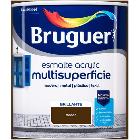 Bruguer Acrylic Multisuperficie Esmalte al agua Brillante Tabaco 750 ml